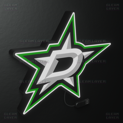 Dallas Stars Led Light Box NHL Sports Bar Light Display Wall Sign