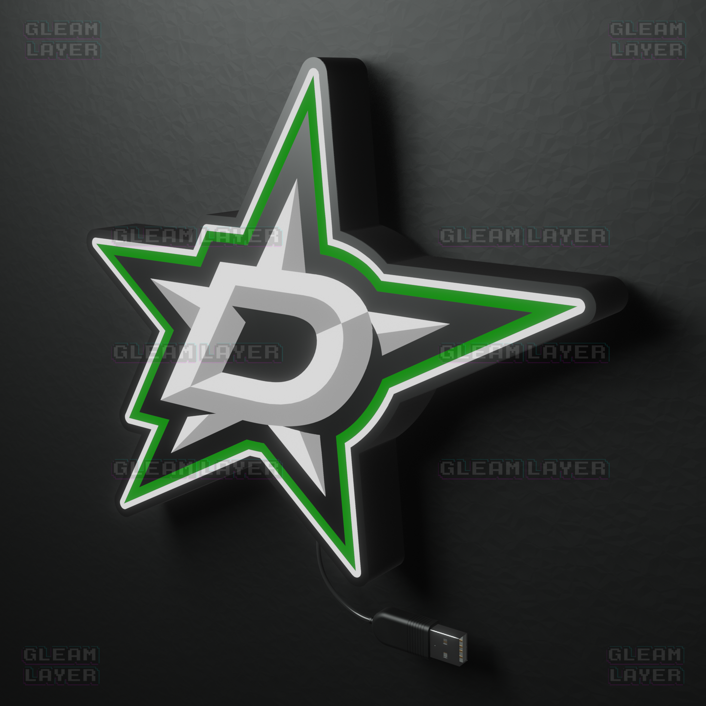 Dallas Stars Led Light Box NHL Sports Bar Light Display Wall Sign