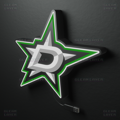 Dallas Stars Led Light Box NHL Sports Bar Light Display Wall Sign