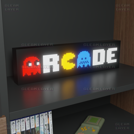 Arcade Retro Sign Led Lightbox RGB Lamp