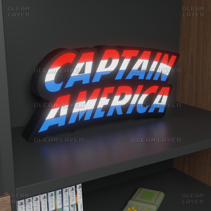 Captain America Led Light Sign