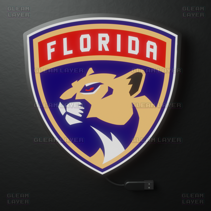 Florida Panthers Led Light Box NHL Sports Bar Light Display Wall Sign