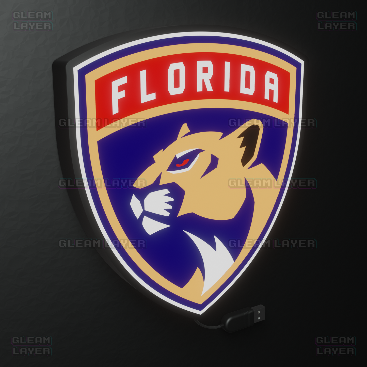 Florida Panthers Led Light Box NHL Sports Bar Light Display Wall Sign