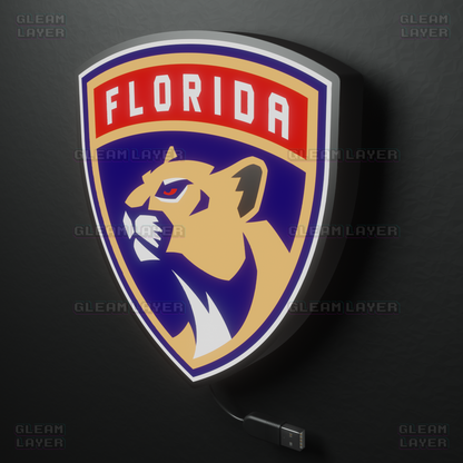 Florida Panthers Led Light Box NHL Sports Bar Light Display Wall Sign