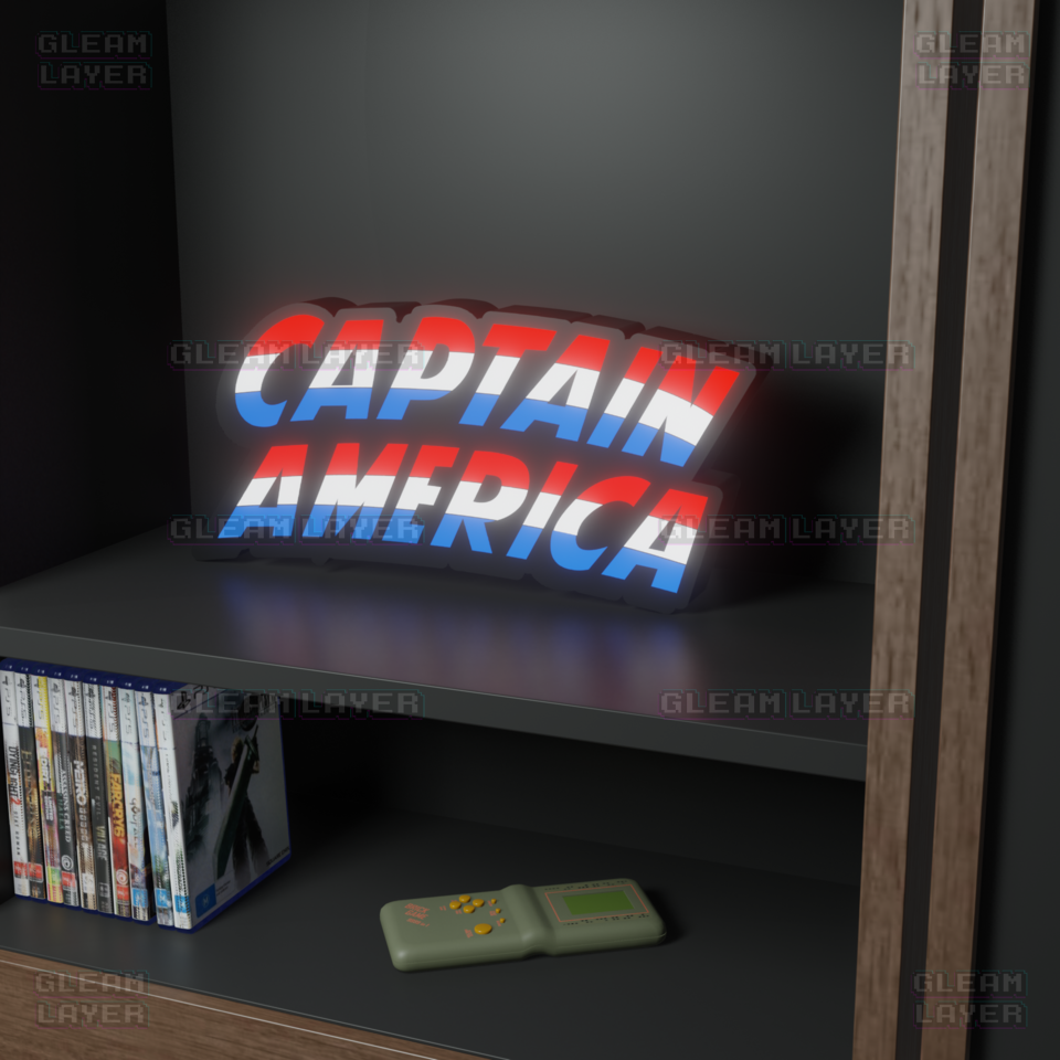 Captain America Led Light Sign