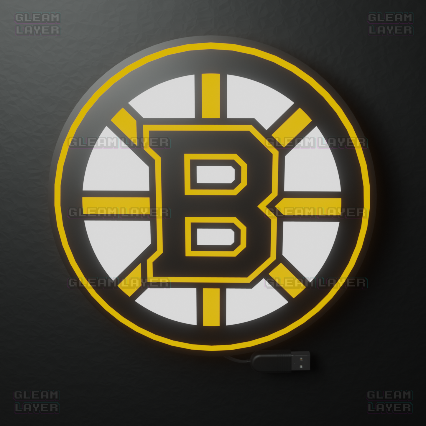 Boston Bruins Led Light Box NHL Sports Bar Light Display Wall Sign