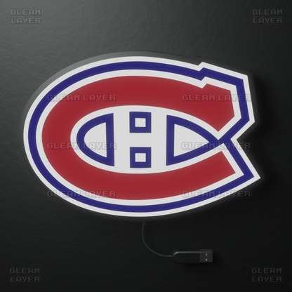 Montréal Canadiens Led Light Box NHL Sports Bar Light Display Wall Sign