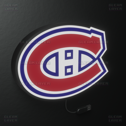 Montréal Canadiens Led Light Box NHL Sports Bar Light Display Wall Sign