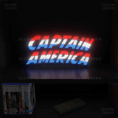 Captain America Led Light Sign