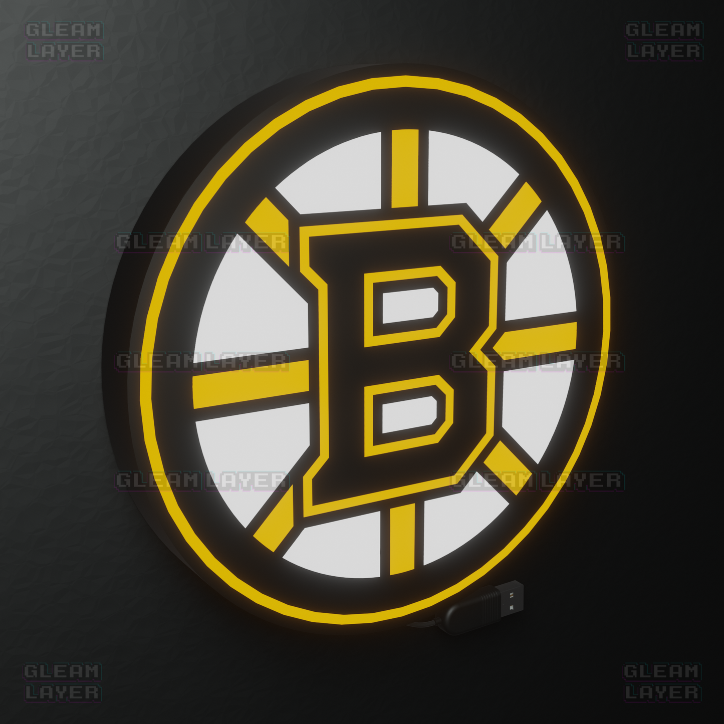 Boston Bruins Led Light Box NHL Sports Bar Light Display Wall Sign