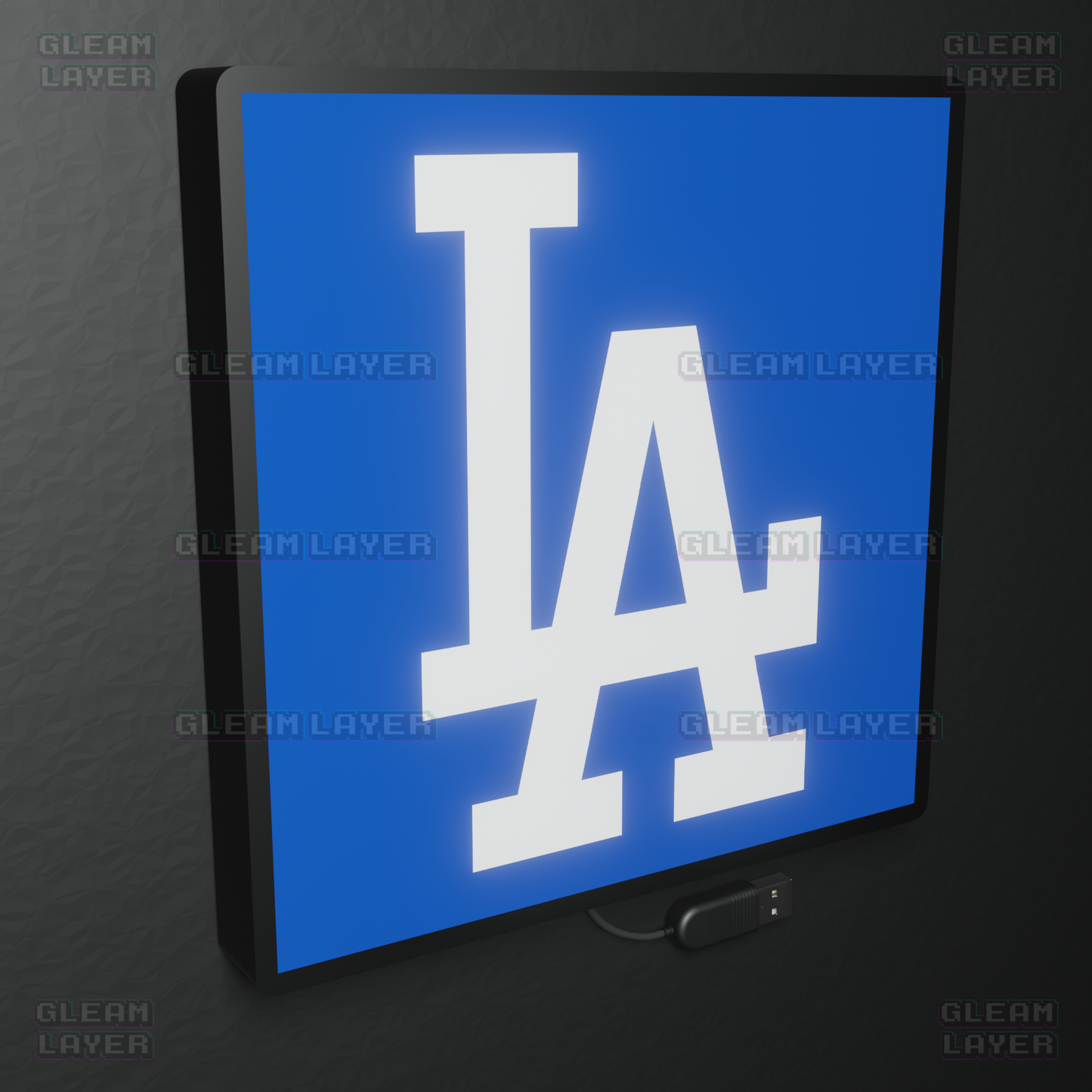 LA Dodgers Led Light Box MLB Sports Bar Major League Baseball Wall Sign