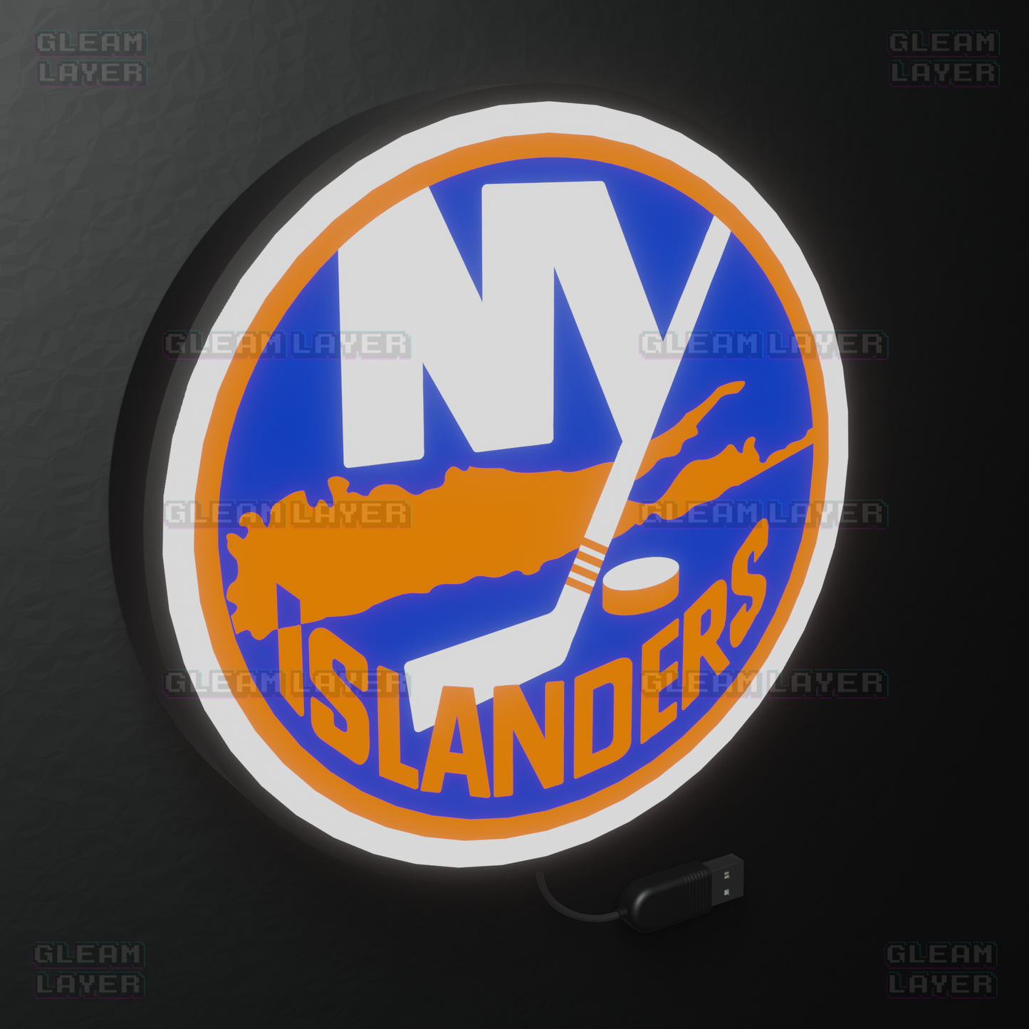 New York Islanders Led Light Box NHL Sports Bar Light Display Wall Sign