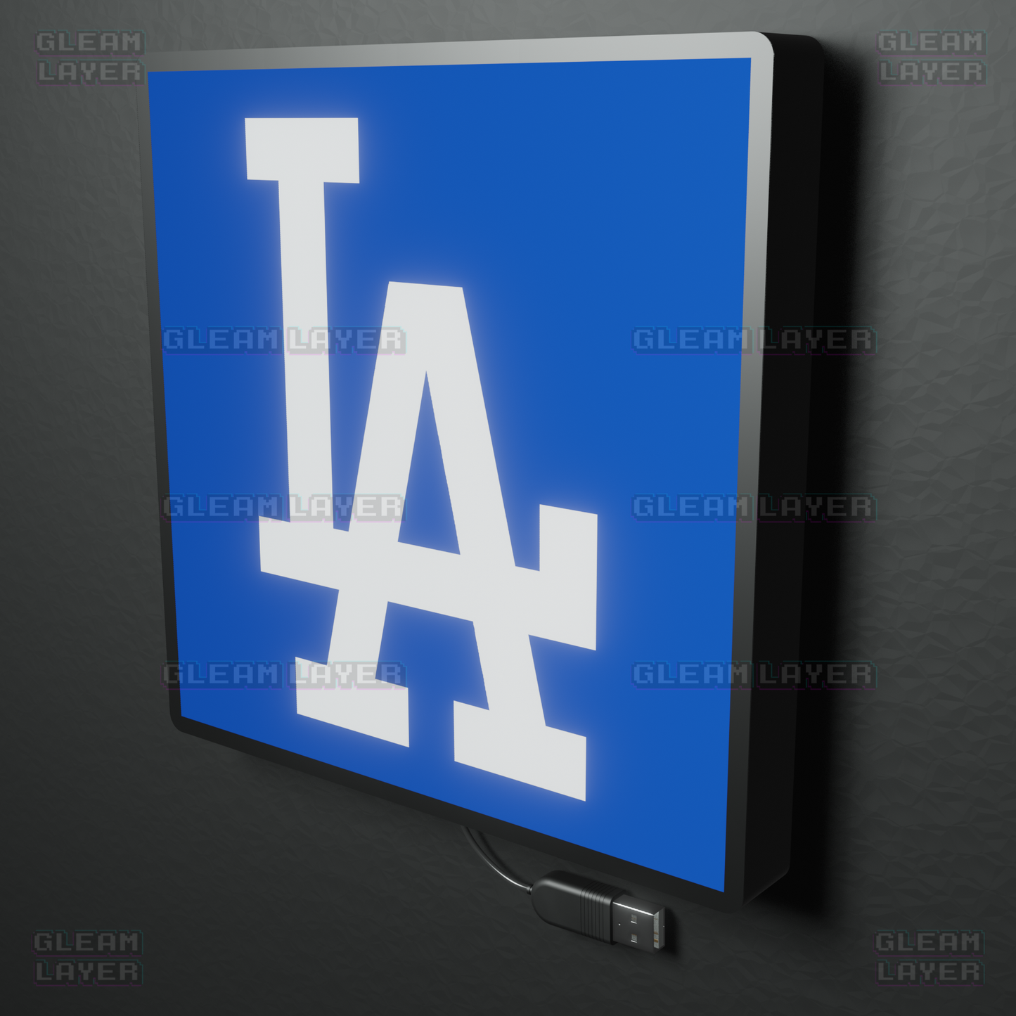 LA Dodgers Led Light Box MLB Sports Bar Major League Baseball Wall Sign