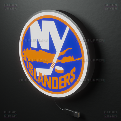 New York Islanders Led Light Box NHL Sports Bar Light Display Wall Sign