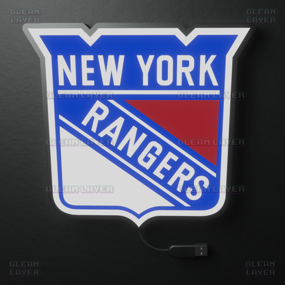 New York Rangers Led Light Box NHL Sports Bar Light Display Wall Sign