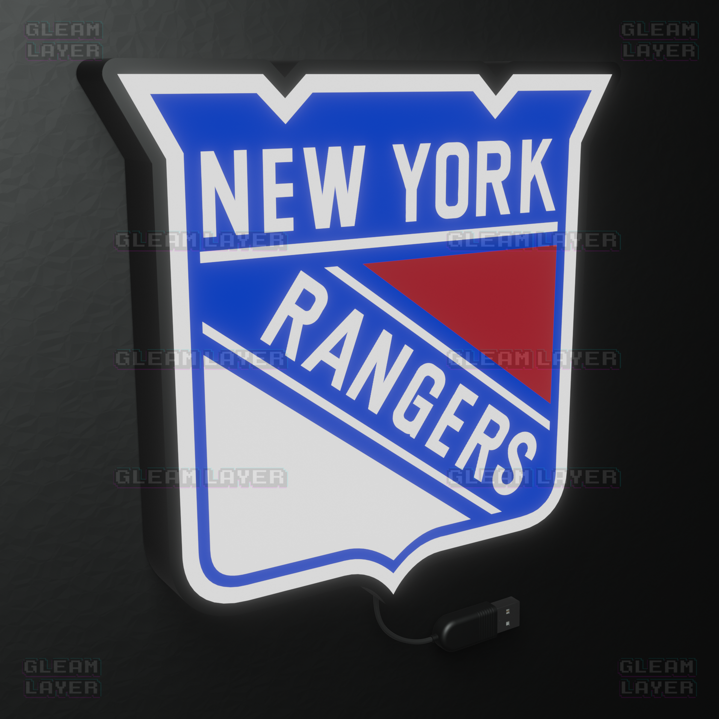 New York Rangers Led Light Box NHL Sports Bar Light Display Wall Sign