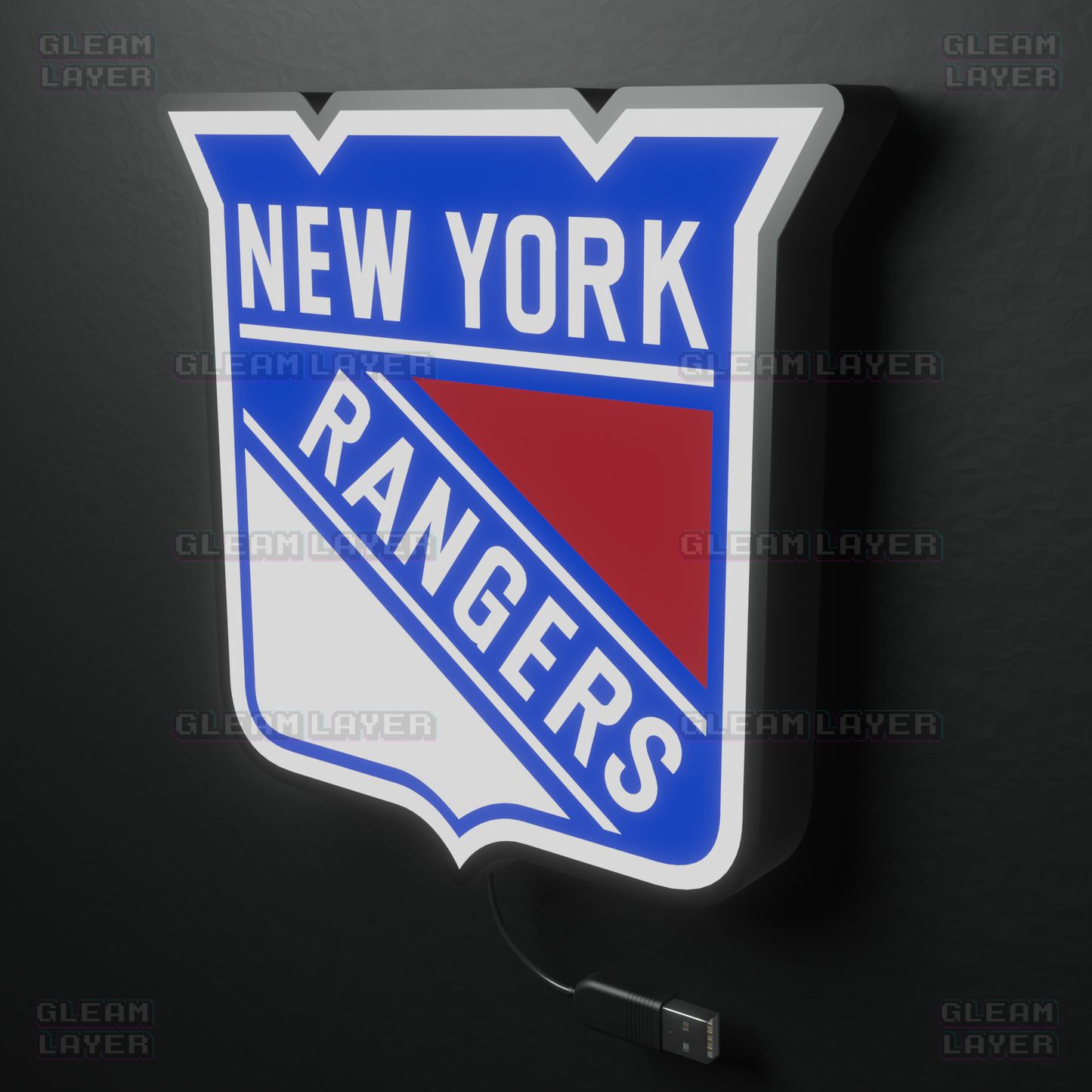 New York Rangers Led Light Box NHL Sports Bar Light Display Wall Sign