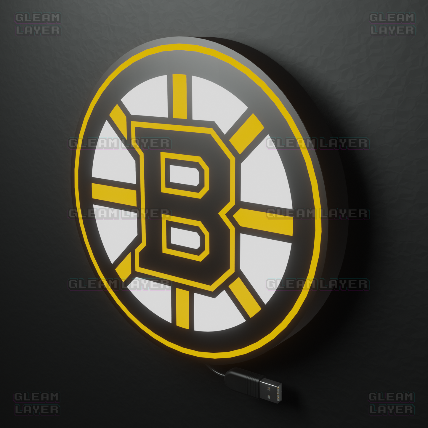 Boston Bruins Led Light Box NHL Sports Bar Light Display Wall Sign