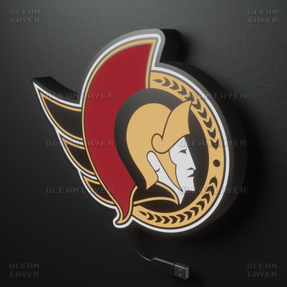 Ottawa Senators Led Light Box NHL Sports Bar Light Display Wall Sign