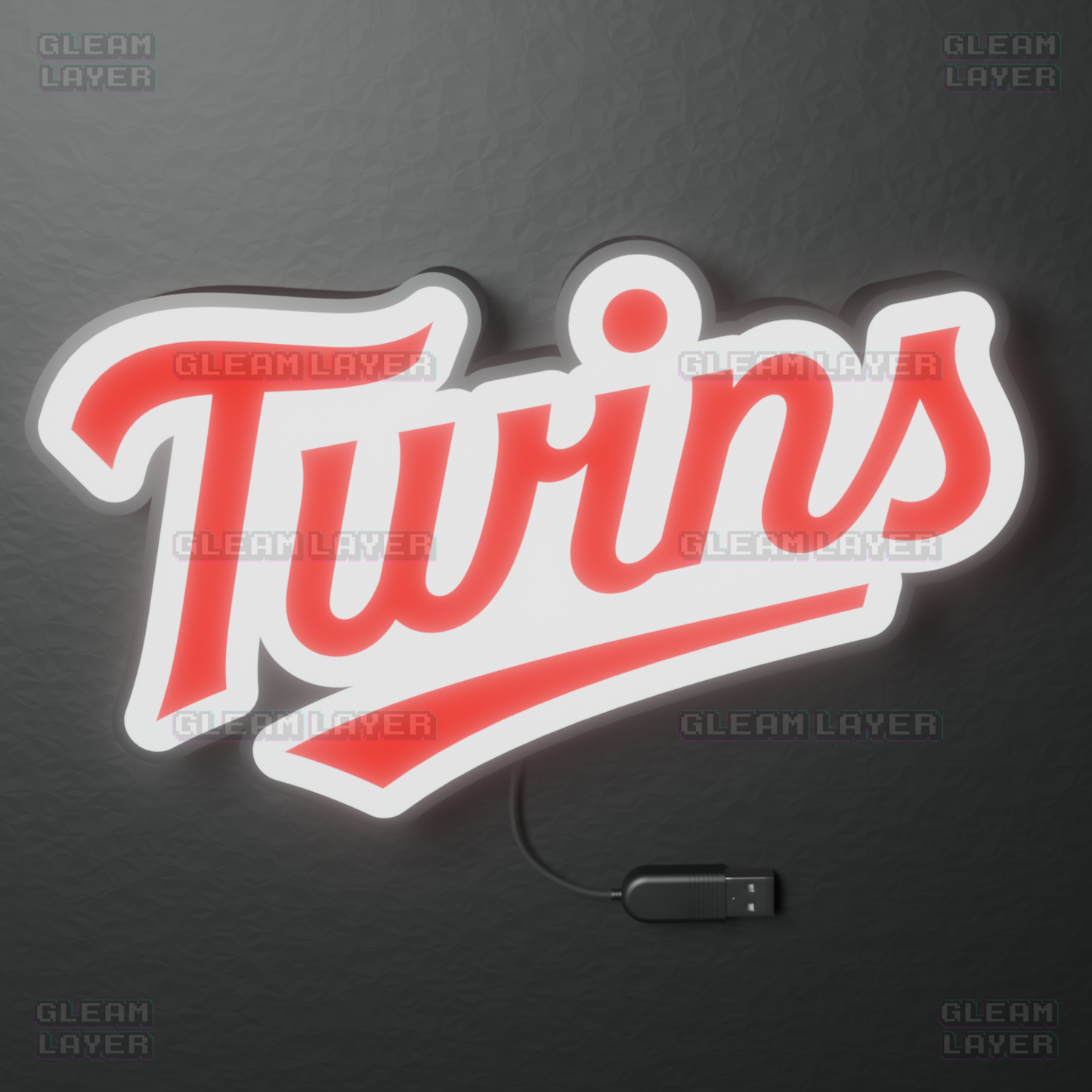 Minnesota Twins Led Light Box MLB Sports Bar Major League Baseball Wall Sign