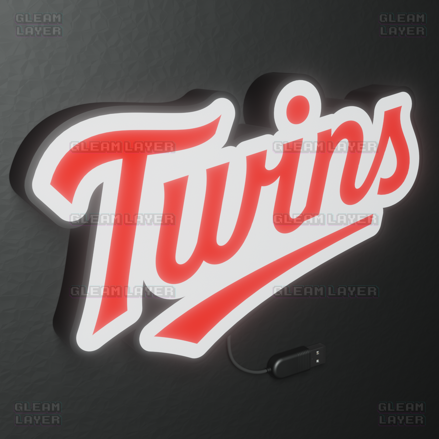 Minnesota Twins Led Light Box MLB Sports Bar Major League Baseball Wall Sign