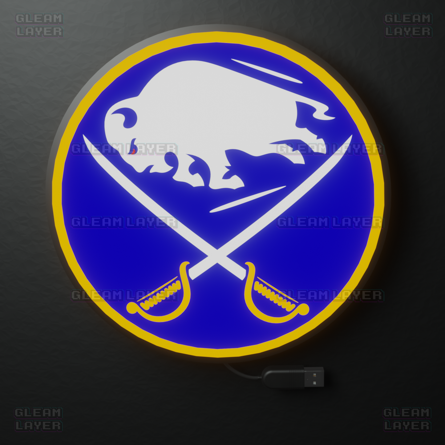 Buffalo Sabres Led Light Box NHL Sports Bar Light Display Wall Sign