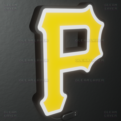 Pittsburgh Pirates Led Light Box MLB Sports Bar Major League Baseball Wall Sign