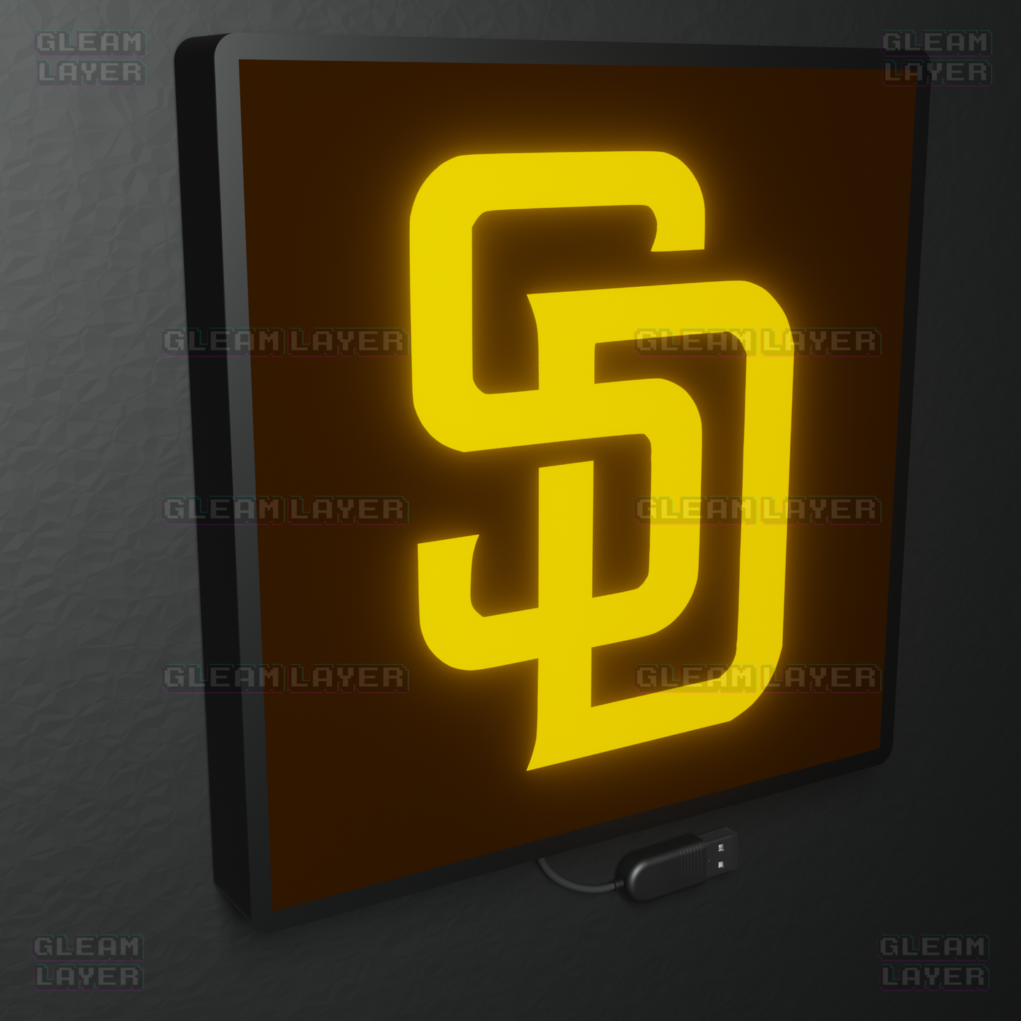 San Diego Padres Led Light Box MLB Sports Bar Major League Baseball Wall Sign