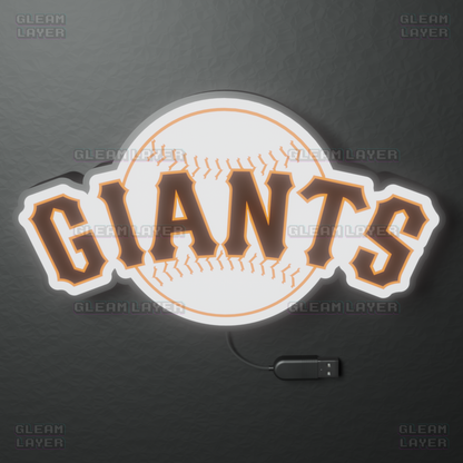 San Francisco Giants Led Light Box MLB Sports Bar Major League Baseball Wall Sign