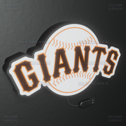 San Francisco Giants Led Light Box MLB Sports Bar Major League Baseball Wall Sign