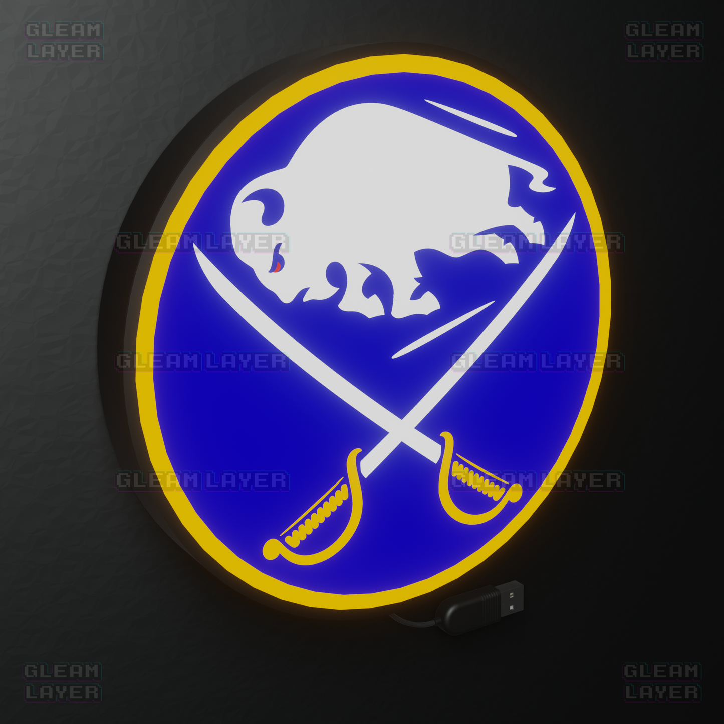 Buffalo Sabres Led Light Box NHL Sports Bar Light Display Wall Sign