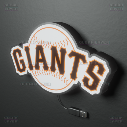 San Francisco Giants Led Light Box MLB Sports Bar Major League Baseball Wall Sign