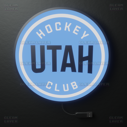 Utah Hockey Club Led Light Box NHL Sports Bar Light Display Wall Sign