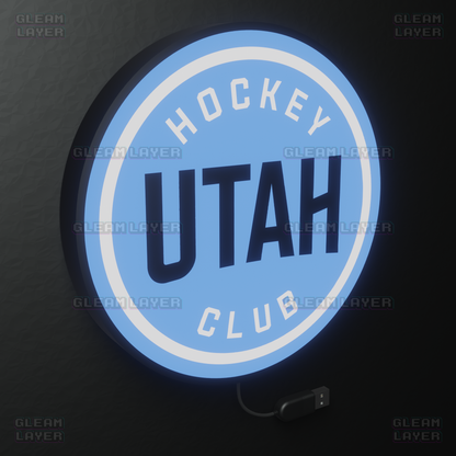 Utah Hockey Club Led Light Box NHL Sports Bar Light Display Wall Sign