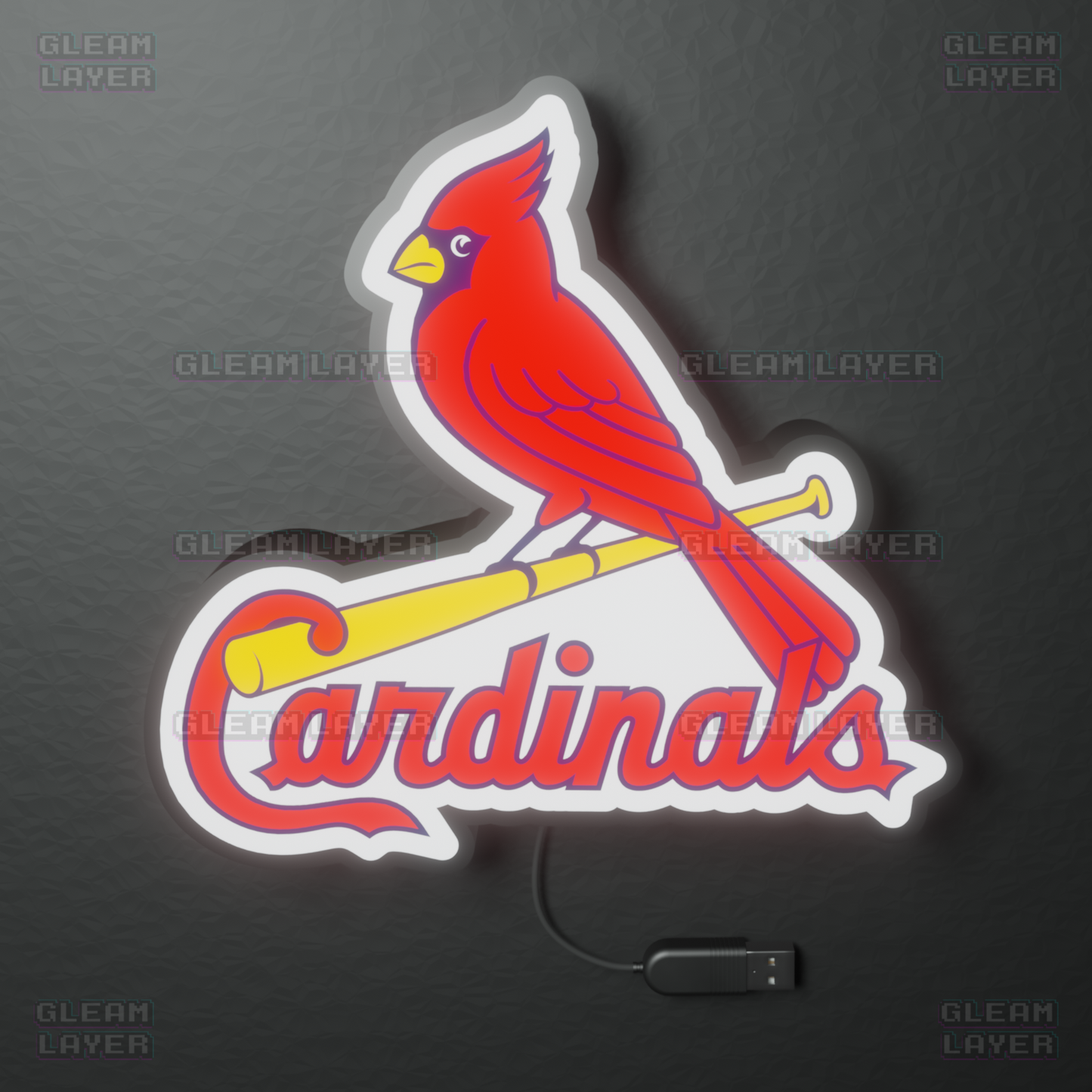 St. Louis Cardinals Led Light Box MLB Sports Bar Major League Baseball Wall Sign