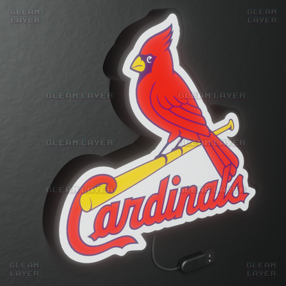 St. Louis Cardinals Led Light Box MLB Sports Bar Major League Baseball Wall Sign