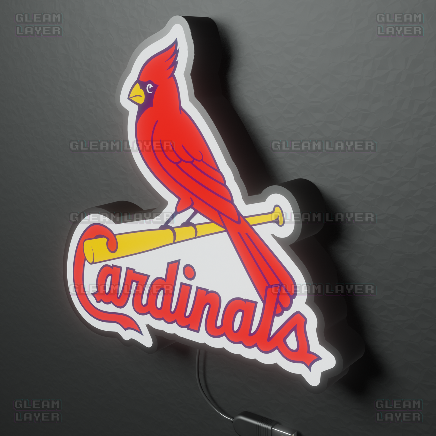 St. Louis Cardinals Led Light Box MLB Sports Bar Major League Baseball Wall Sign