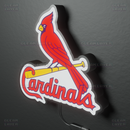 St. Louis Cardinals Led Light Box MLB Sports Bar Major League Baseball Wall Sign