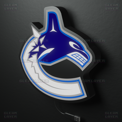 Vancouver Canucks Led Light Box NHL Sports Bar Light Display Wall Sign