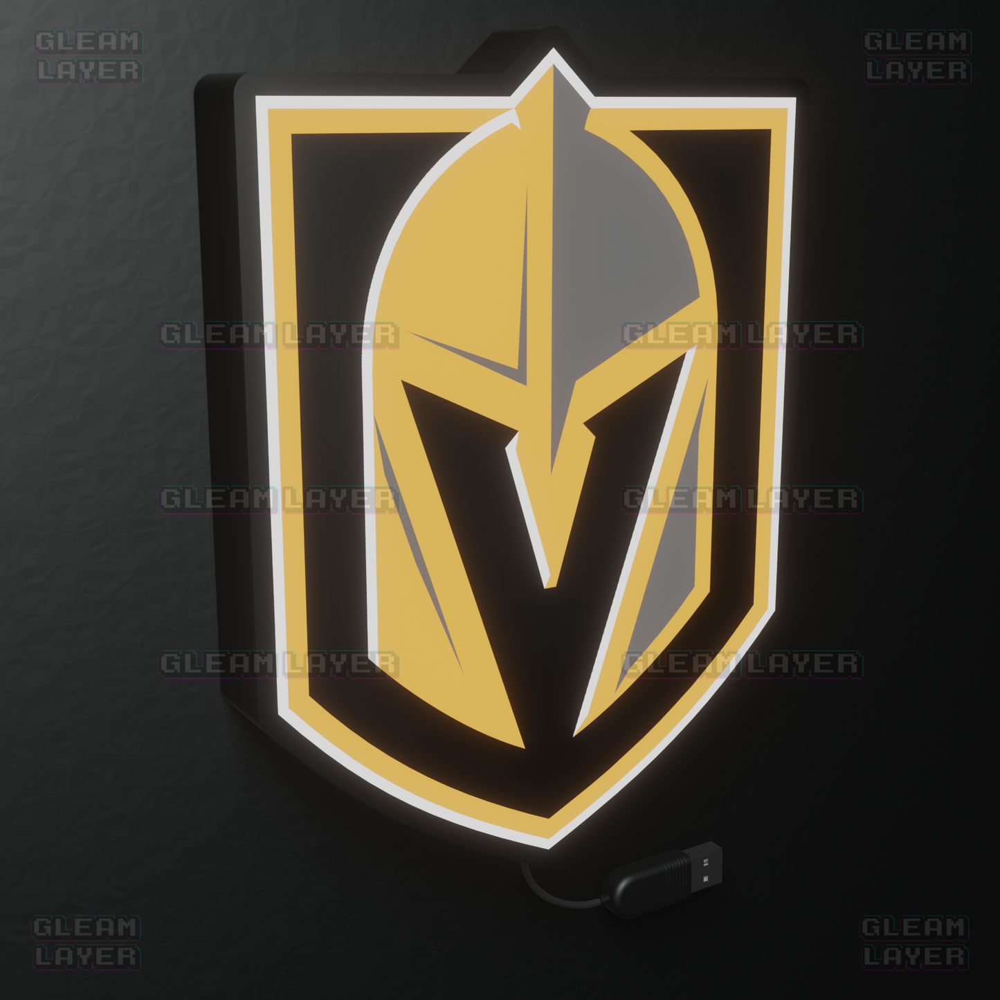 Vegas Golden Knights Led Light Box NHL Sports Bar Light Display Wall Sign