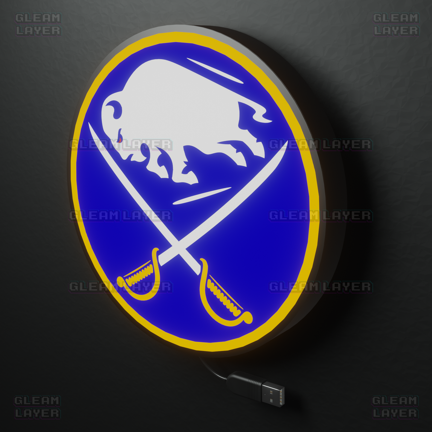 Buffalo Sabres Led Light Box NHL Sports Bar Light Display Wall Sign