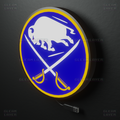 Buffalo Sabres Led Light Box NHL Sports Bar Light Display Wall Sign