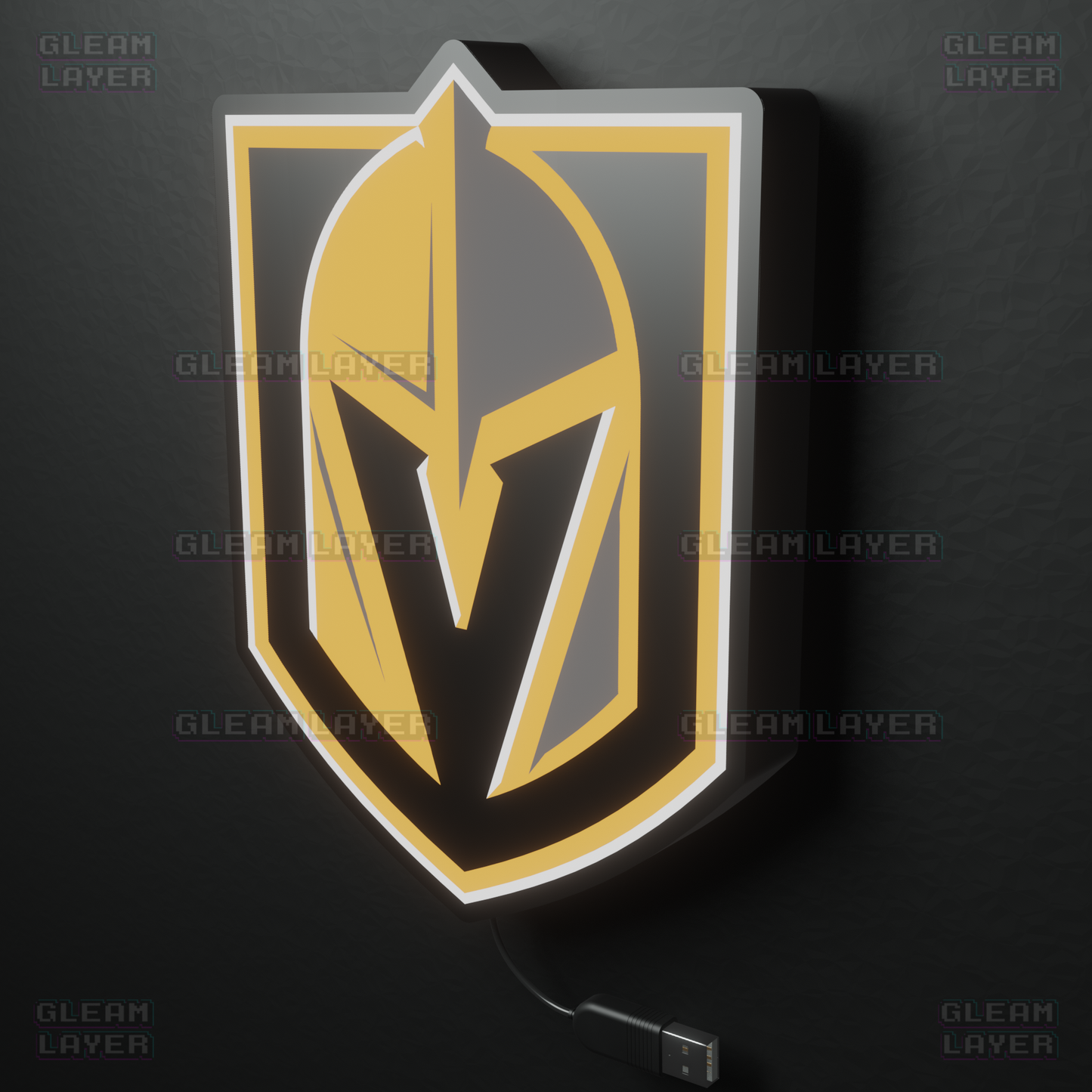 Vegas Golden Knights Led Light Box NHL Sports Bar Light Display Wall Sign