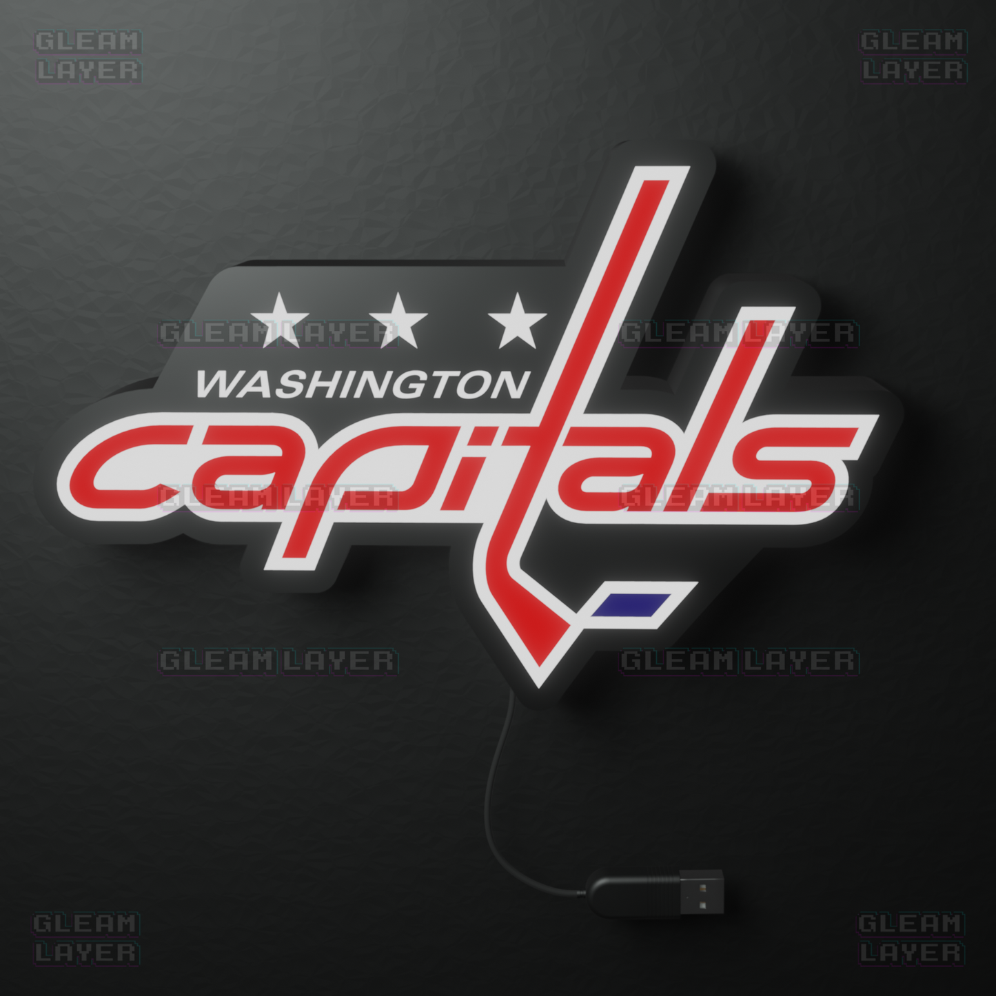 Washington Capitals Led Light Box NHL Sports Bar Light Display Wall Sign