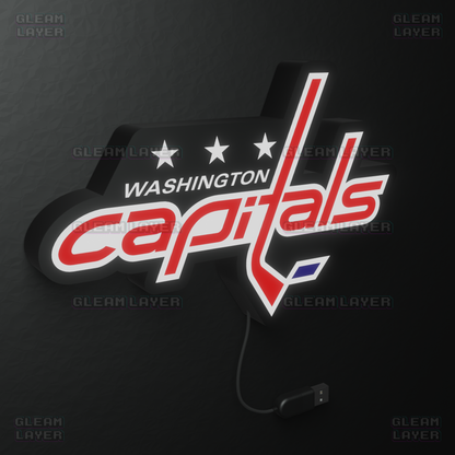 Washington Capitals Led Light Box NHL Sports Bar Light Display Wall Sign