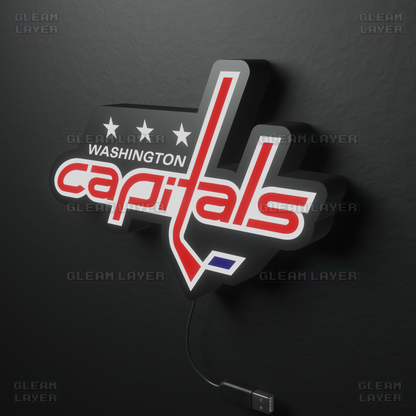 Washington Capitals Led Light Box NHL Sports Bar Light Display Wall Sign