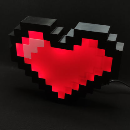 Pixel Heart Led Light Sign