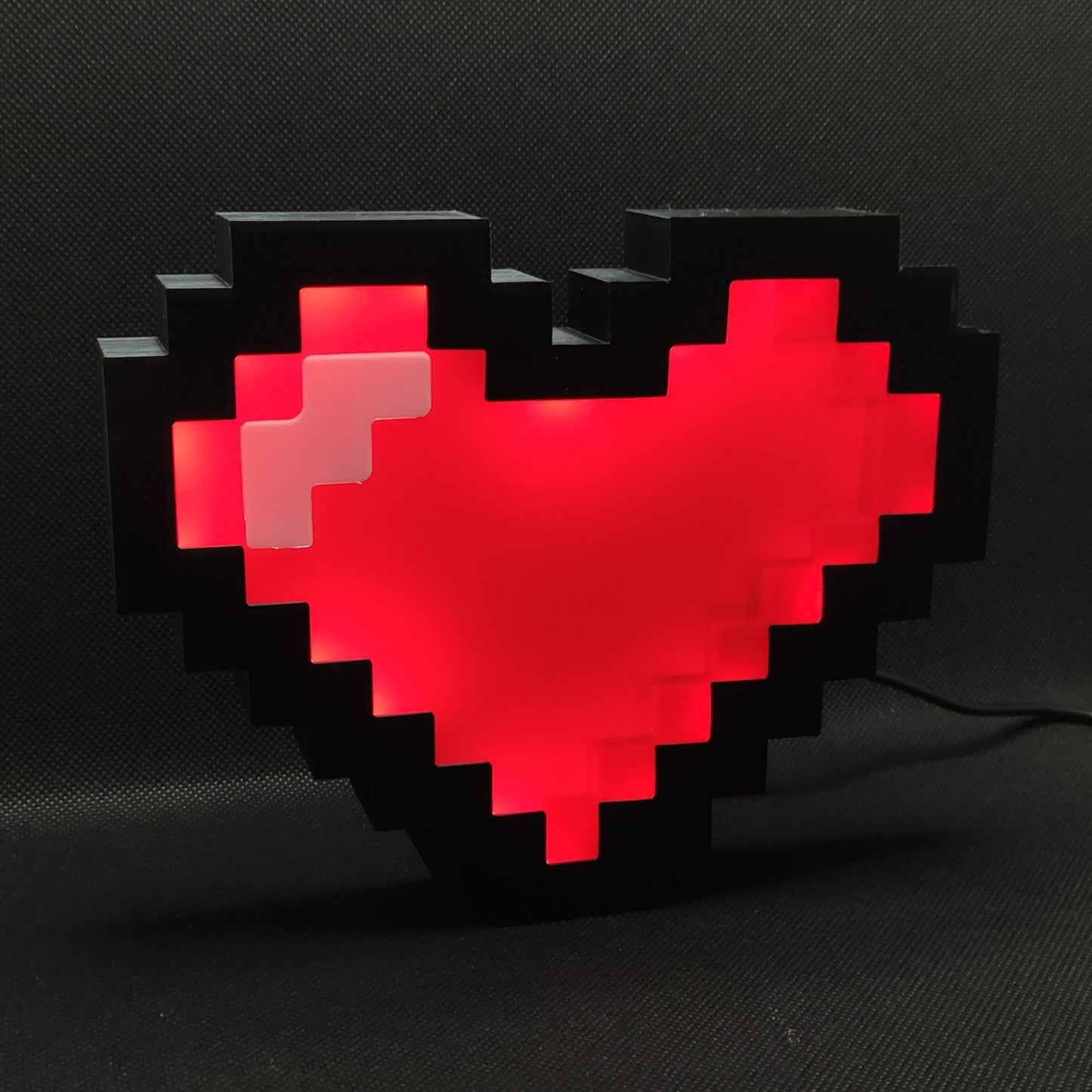 Caixa de luz Pixel Heart