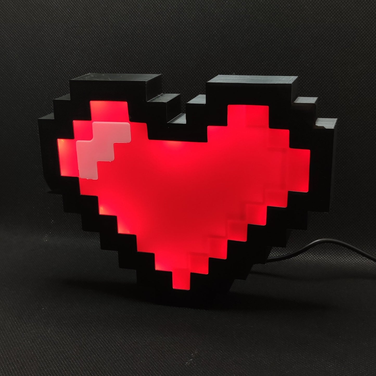 Pixel Heart Led Light Sign