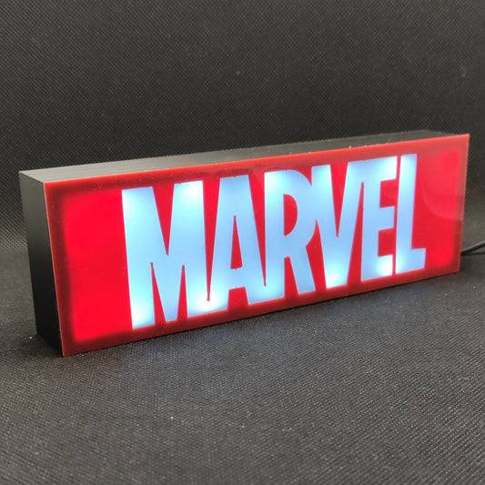 Letreiro de caixa de luz LED MARVEL